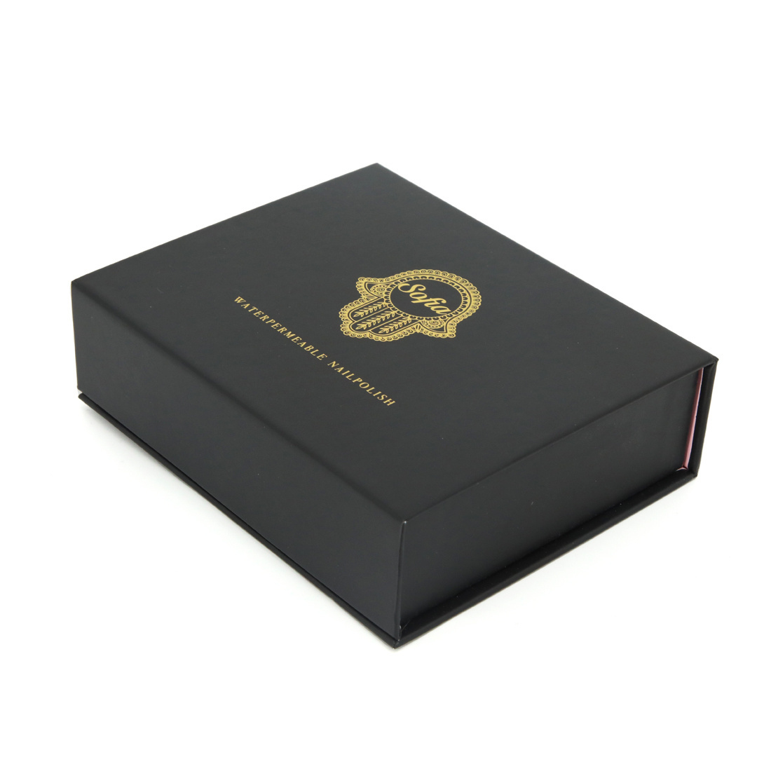 High End Cute Nail Polish Oil rigid Box Magnetic gift Box Customized logo packaging boxes for gel polish