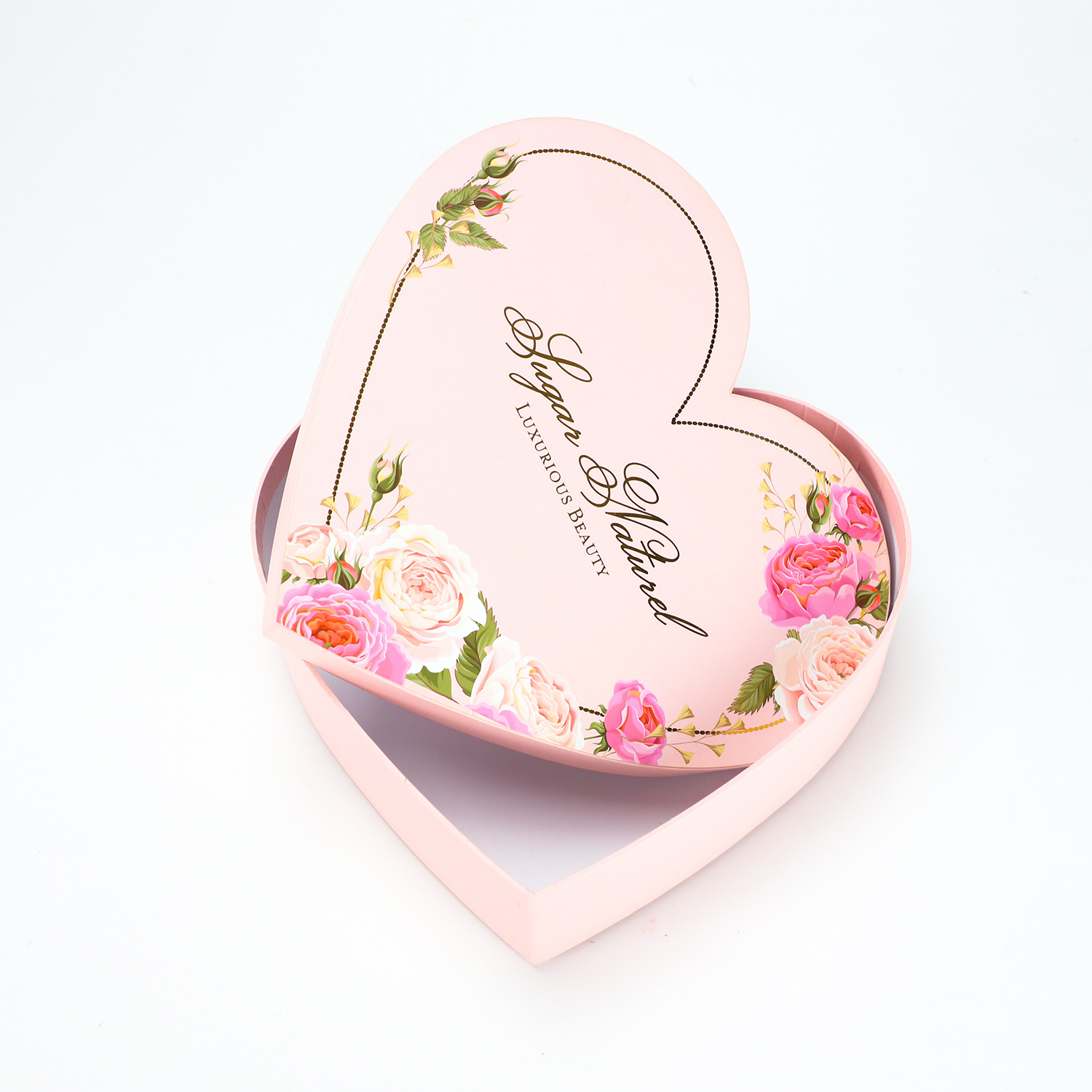 Custom Red Boxycharm Subscription Cardboard Heart Shaped Match Jewelry Candy Paper Gift Box With Clear Window For Roses Flowers