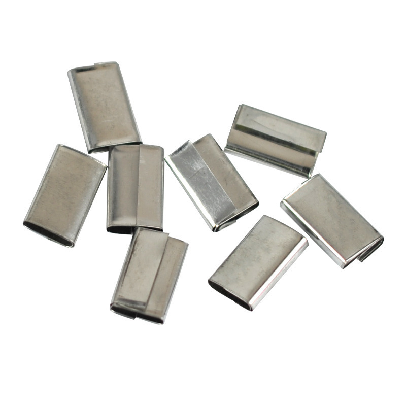 Metal Clip Strips Packaging Strapping Open Serrated Seals for Paper PP PET Pallet Banding Strapping Clips Strapping Metal Buckle