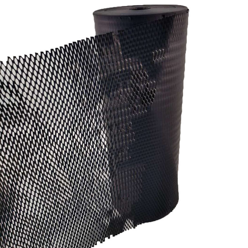 Recyclable 380mm*30m black Honeycomb Paper Wrapping  Kraft Paper Packaging Cushion Paper Sheet