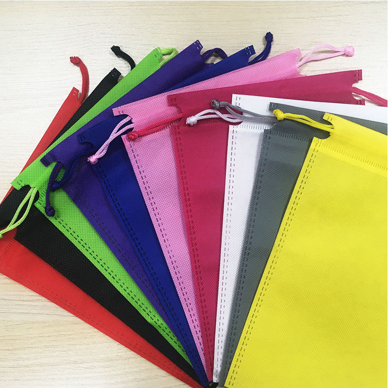 Wholesale Cheap custom logo non woven drawstring bag for gifts packing travel drawstring package non woven tissue dust bag