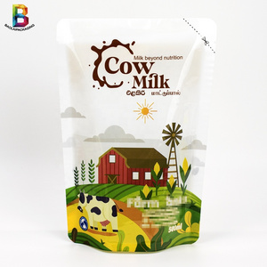 Plastic Cow Milk packaging bag Goat Milk Sterilization doy pack Stand up  Retort Pouch