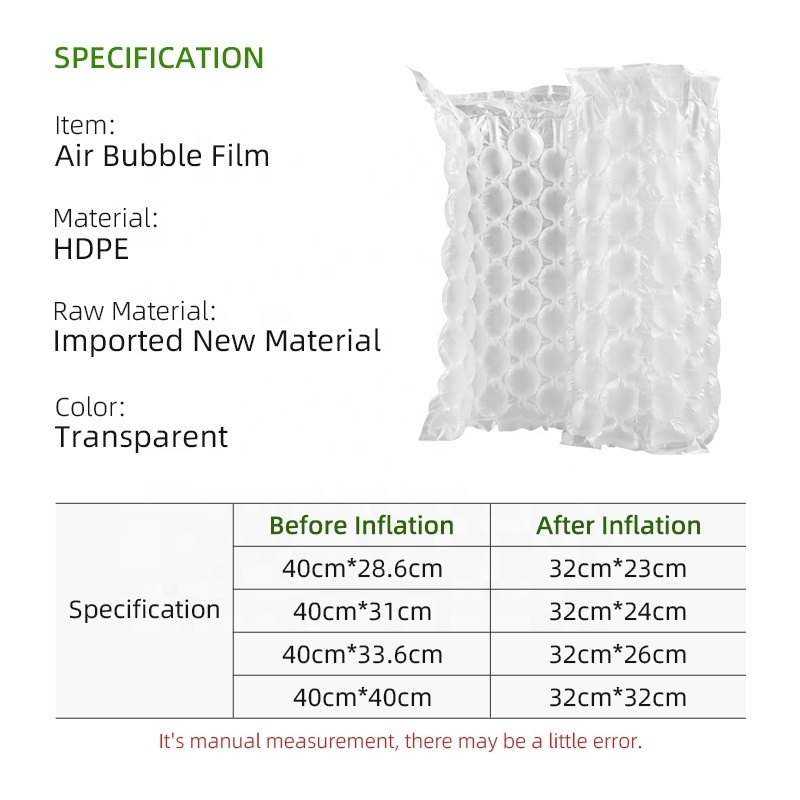 Express Shipping Packaging Using Protective Air Bubble Film Roll Cushion Packing Material