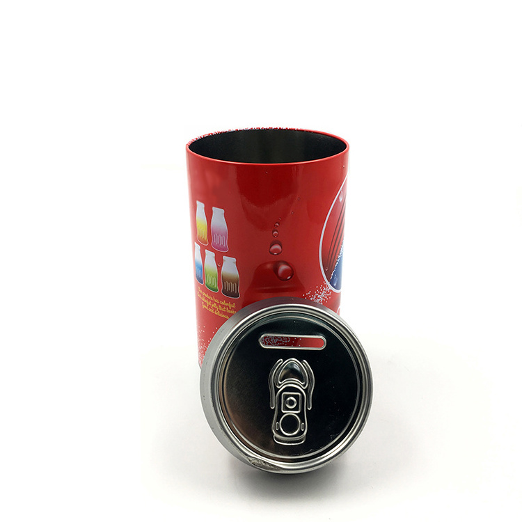 High Quality Customized Big Cola Beer Shape Tin Can Coin Piggy Bank Saving Money Box