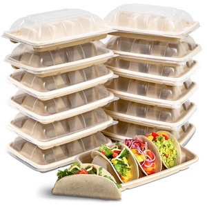 Wholesale Disposable Taco Stand Holder Box Taco Holder Paper Card For Party Fiesta 3 Tacos Packaging Box