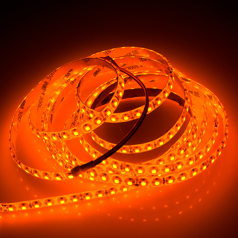 3 years warranty yellow color amber color 24V 9.6W 120LEDs/m 600LEDs/roll 3528 LED strip light