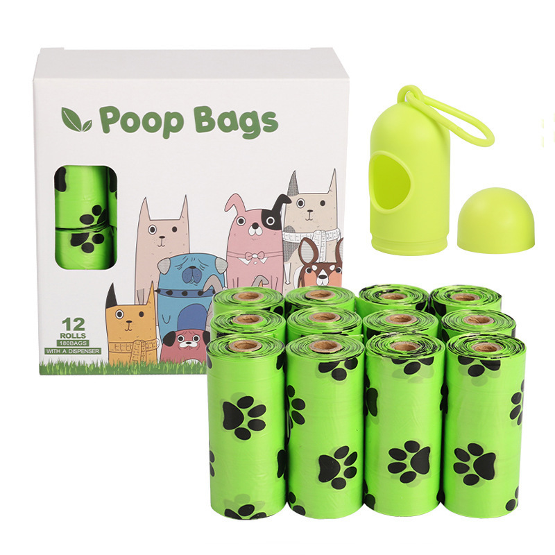 Cornstarch Compostable Dog Poop Bags Biodegradable Dog Waste Bag with Dispenser Bio Degradable Doggy Plastic Customized Leading