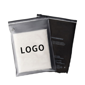 Custom Matte Print Pe Zipper Lock Poly Zipper Lock Frosted Zipper Bag For Clothing