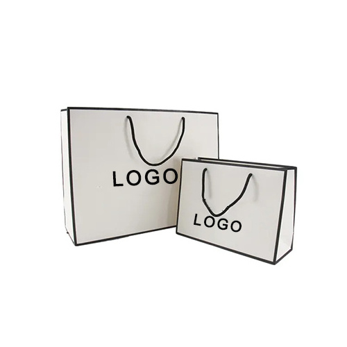 Custom logo luxury black glossy shopping paper bag wholesale printed retail gift craft jewelry cosmetic packaging paper bags