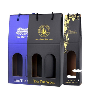 Fancy Mini Decorative Hand Carry Paper Tote Wine Bottle Gift Bag