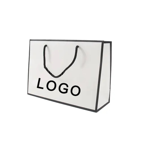 Custom logo luxury black glossy shopping paper bag wholesale printed retail gift craft jewelry cosmetic packaging paper bags