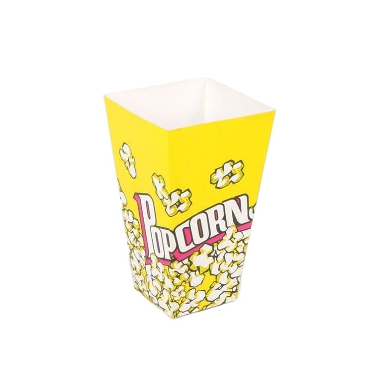 wholesale disposable paper popcorn box microwave popcorn food packaging boxes