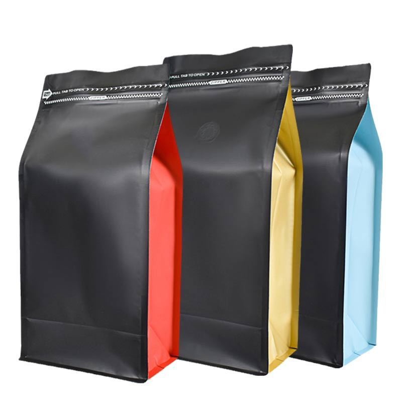 Resealable Lock Packing Wholesale One Way Valve Biodegradable Pouch Packaging Coffee Bags With Degassing Valve And Ziplock