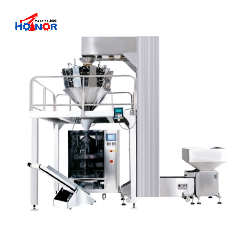 Cheap price weighing machine multi-function packaging machines rice bag sealing popcorn candy zipper bag packing machine