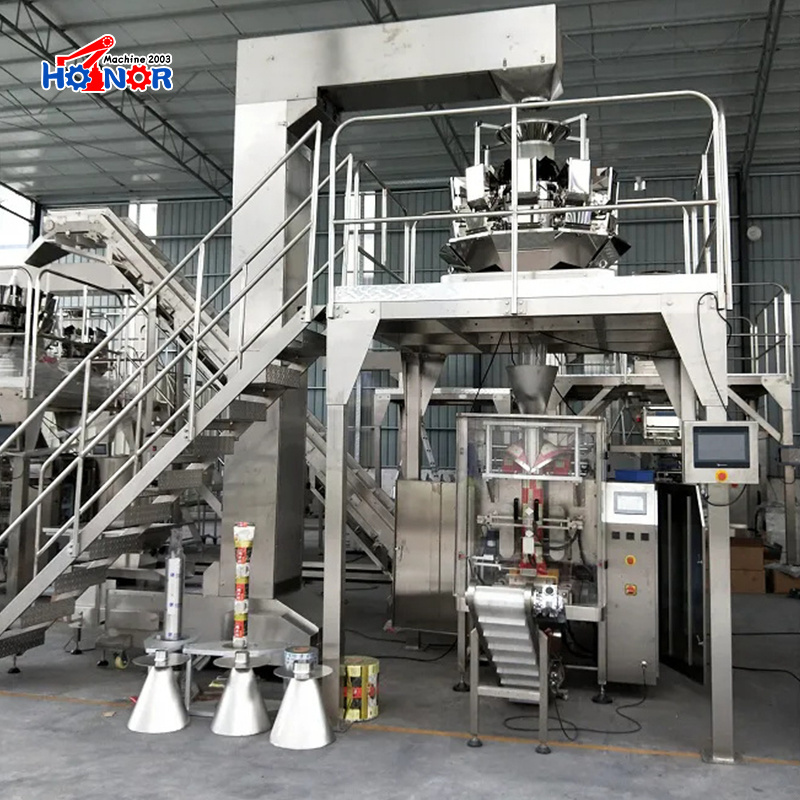 Cheap price weighing machine multi-function packaging machines rice bag sealing popcorn candy zipper bag packing machine