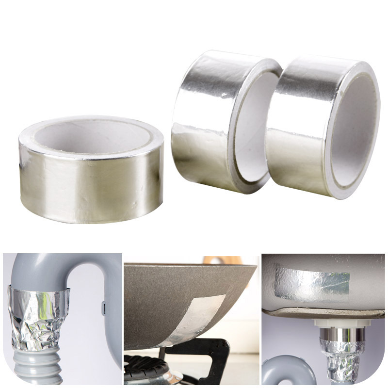 Reinforced Aluminum Foil Silver Duct Fiberglass Repair Waterproof Tape