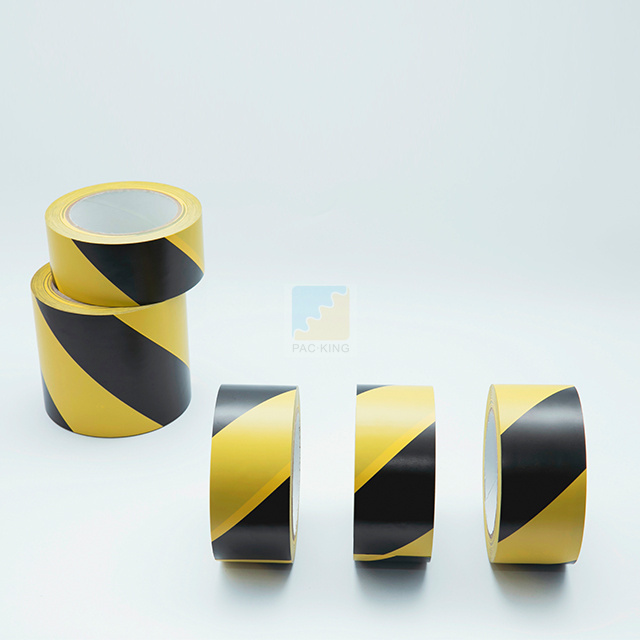 Yellow and Black Safety Signage Printed Field Outdoor Underground Road Warning Hazard Tape PVC Floor Marking Tape