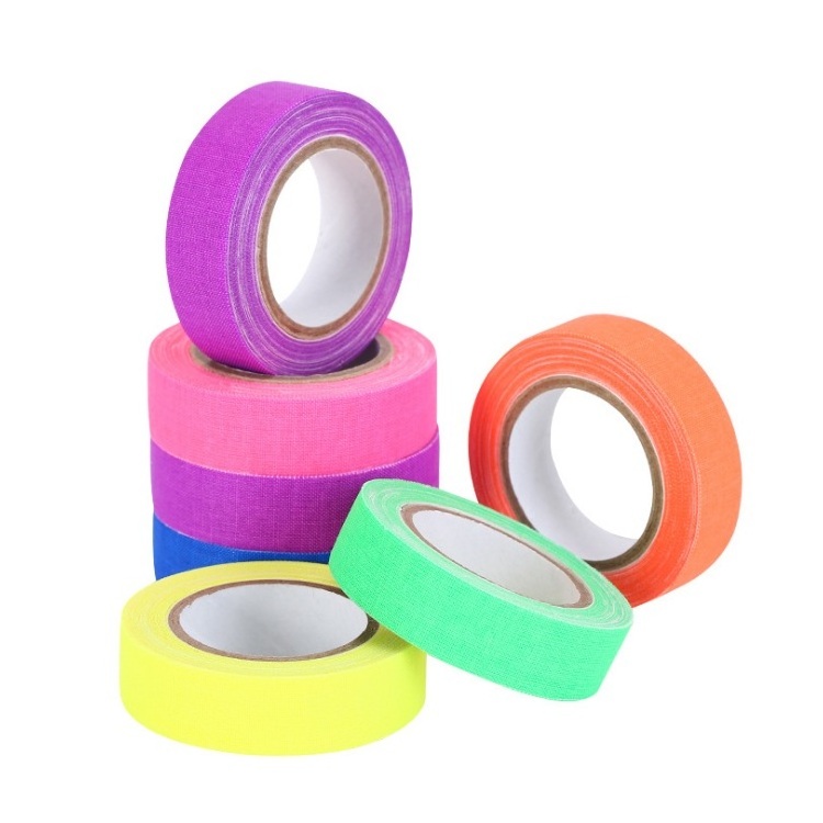 Fluorescent Adhesive Tapes Gaffer Tape UV Blacklight Reactive Neon Tapes for Parties Art Craft Decorations