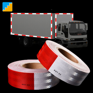 Reflector Sticker Red Reflective Safety Warning Tape customized Reflectance Truck Vehicle Conspicuity Adhesive Reflective Tape