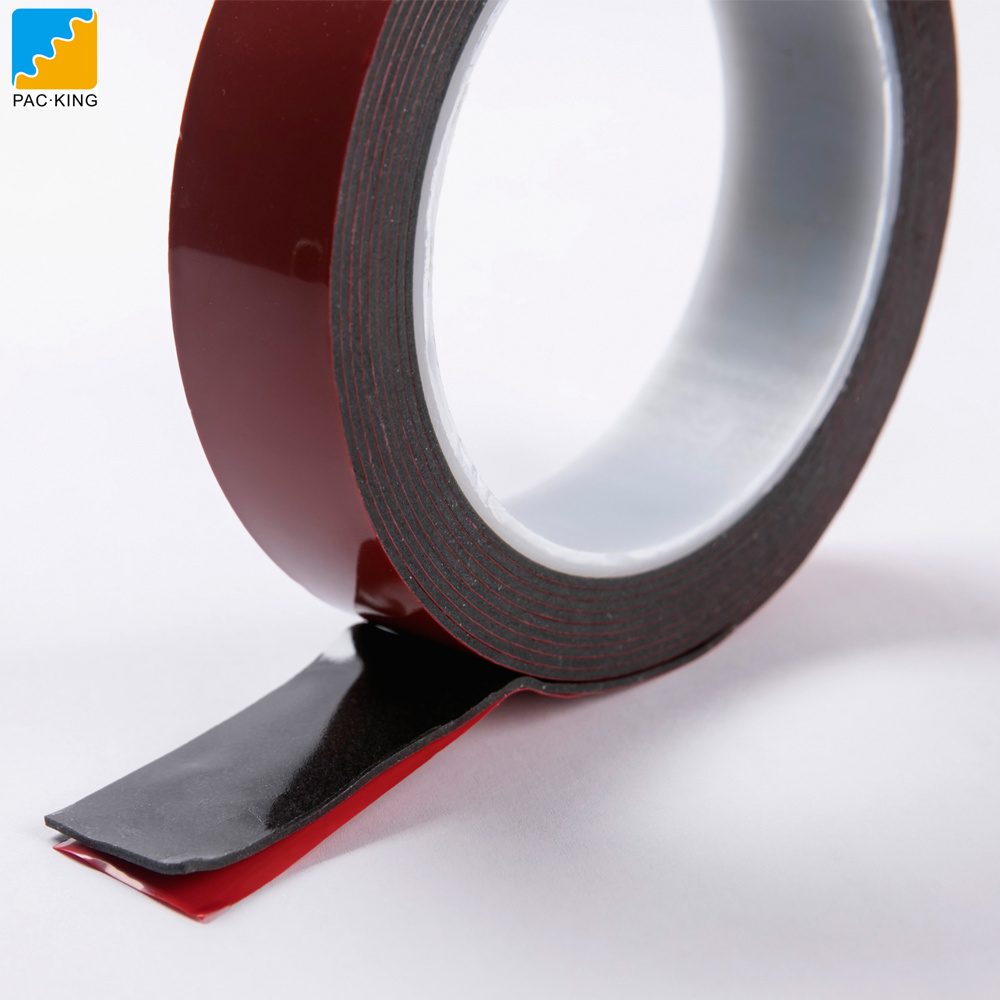 Low deformation red film liner die-cut acryl foam tape double-sided mounting auto acrylic foam tape for vehicles