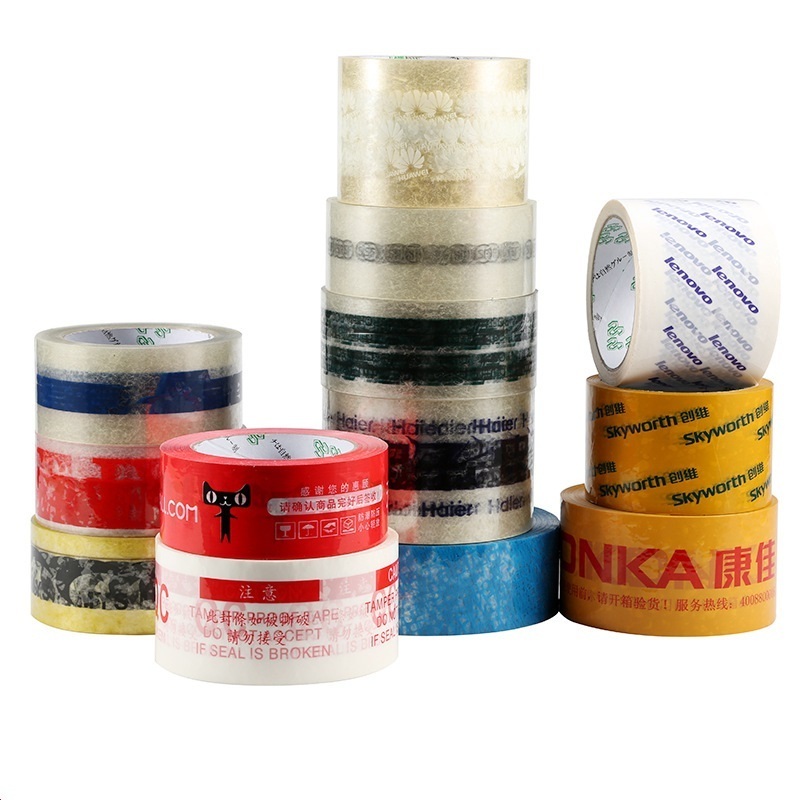 BOPP Packaging Printed Tape with Logo Clear Package Bopp Adhesive Tape Cinta Adhesiva de Embalaje Transparent