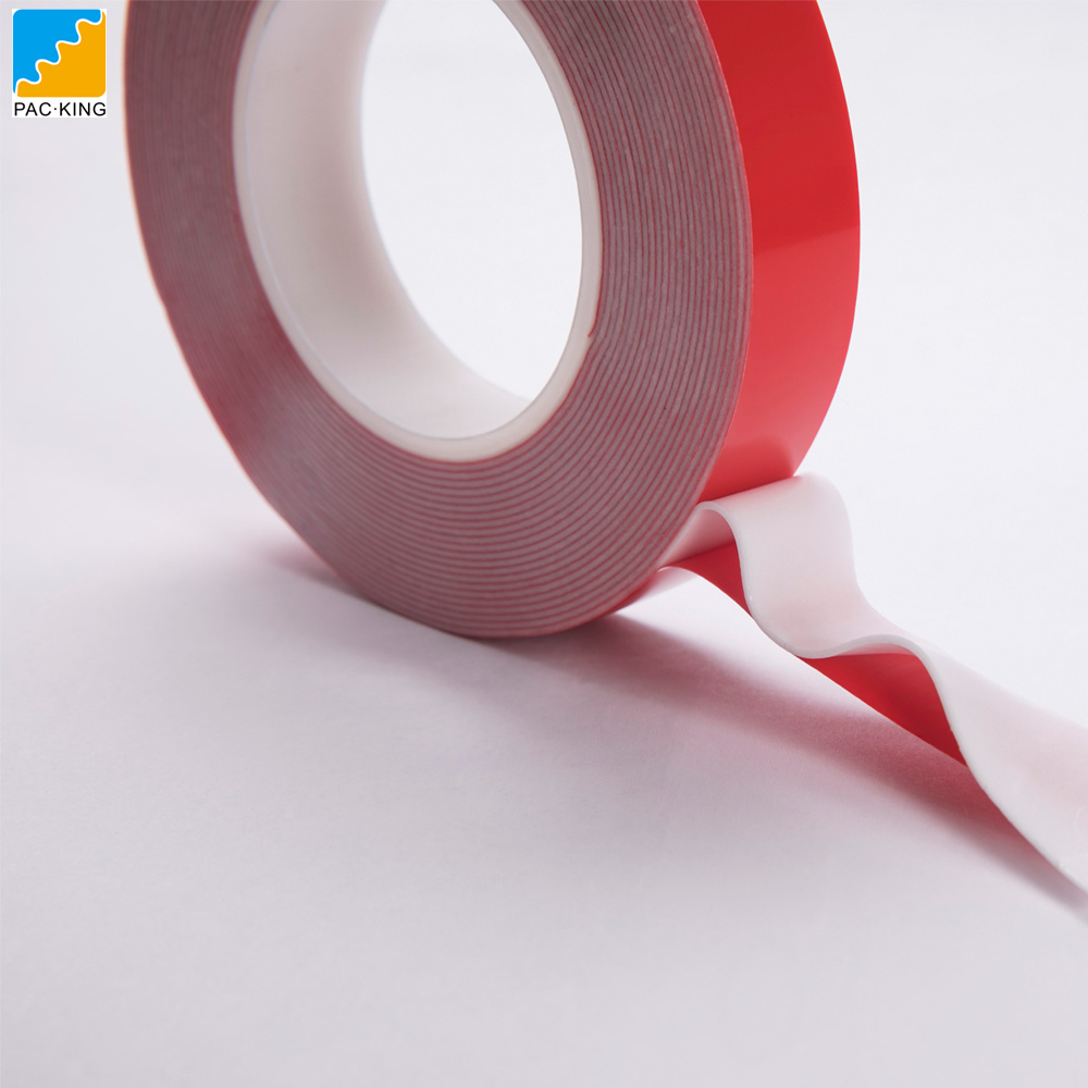 Low deformation red film liner die-cut acryl foam tape double-sided mounting auto acrylic foam tape for vehicles