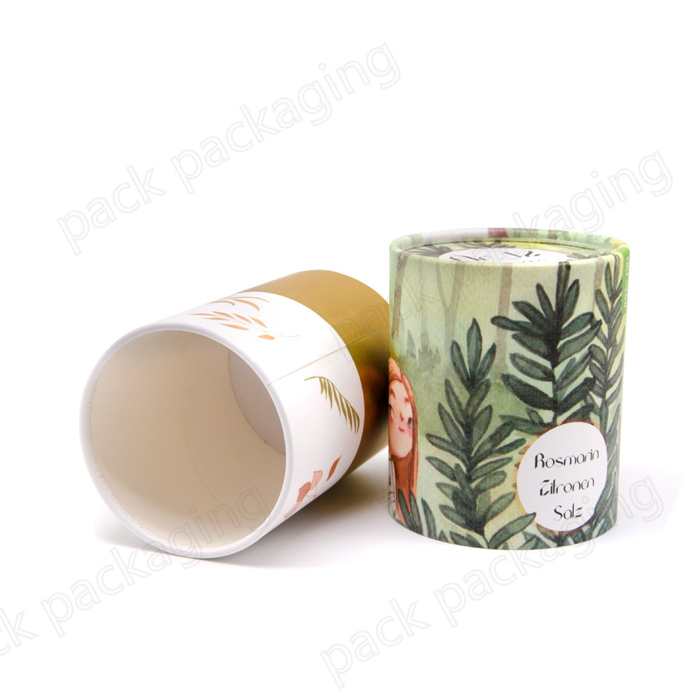 Tea paper tube packaging food grade cardboard cylinder container for tea round box packaging