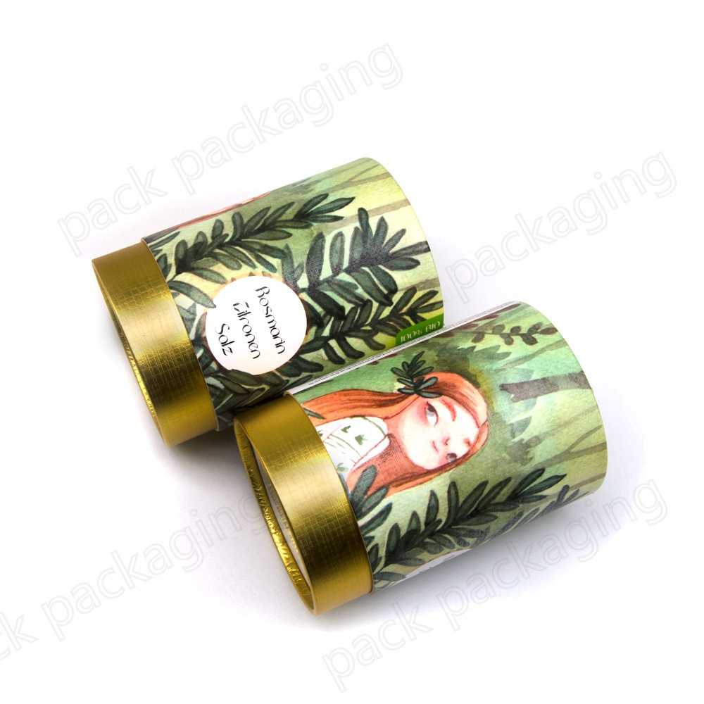 Tea paper tube packaging food grade cardboard cylinder container for tea round box packaging