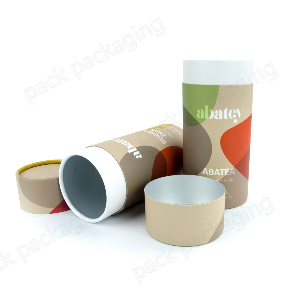 Wholesale Tea Paper Tubes Recycled Food Grade Coffee Kraft Packaging Tube Cylinder Box