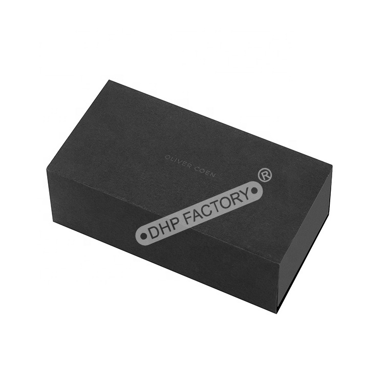 Elegant Customized Black Two Piece Lid Off Watch Box Caja De Reloj With Cardboard Sleeve Velvet Cardboard Holdings