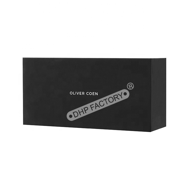 Elegant Customized Black Two Piece Lid Off Watch Box Caja De Reloj With Cardboard Sleeve Velvet Cardboard Holdings