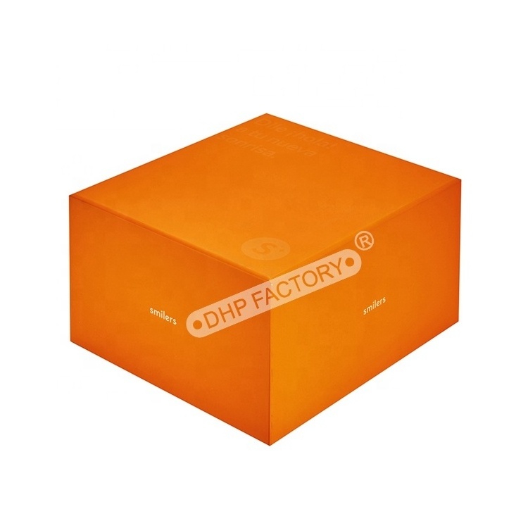 Custom Logo Full Color Printing Large Gift Orange  Home Use Suit Dress Packaging Two Pieces Box