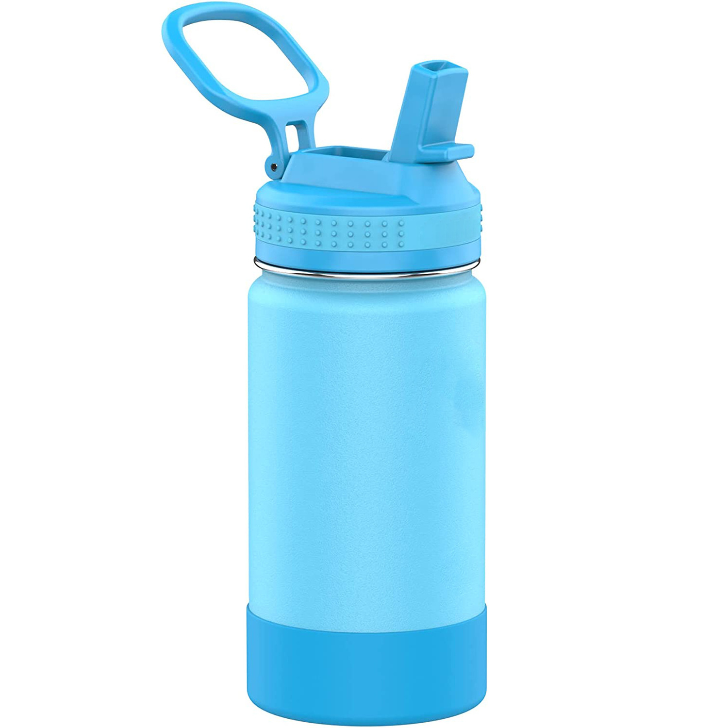 14oz Kids Thermal Double Wall Stainless Steel School Water Bottle With Handle Bottle For Kids With Custom Design Logo