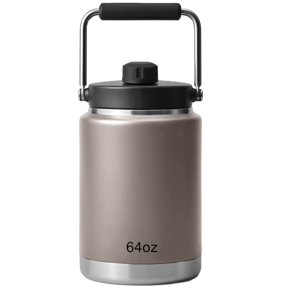 Beer Growler Yetys 128 Oz  flasks  64 OZ Jug 84oz Jug  Stainless Steel Sports bottle Yetirambller Half Gallon One GallonJug