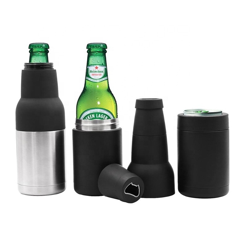 Double Wall Customize Portable Wine Beverage Insulated Drink Insulated Can Cooler Stainless Steel Bottle Cooler for Beer