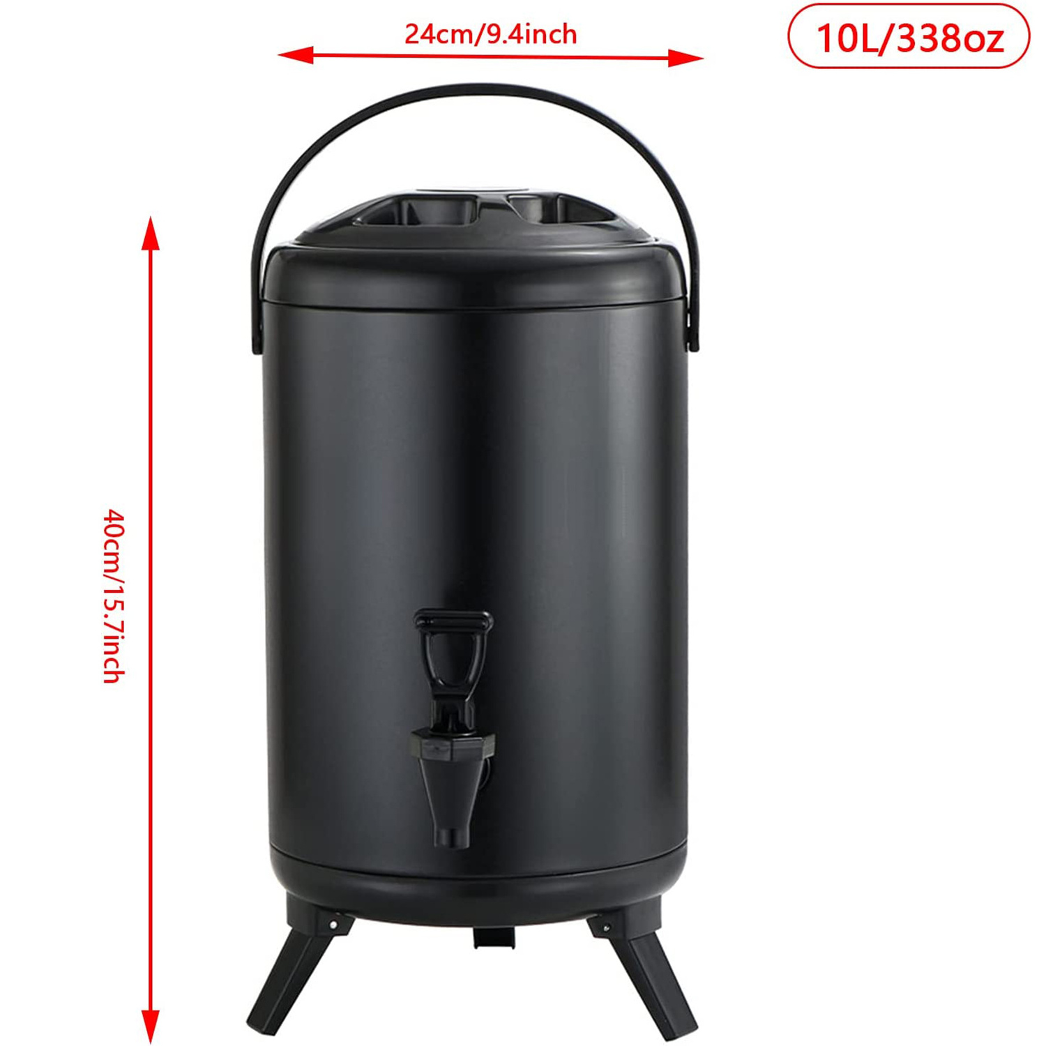 Custom ODM Stainless Steel Insulated Beverage Dispenser 10 Liter/2.64 Gallon with Spigot for tea and coffee