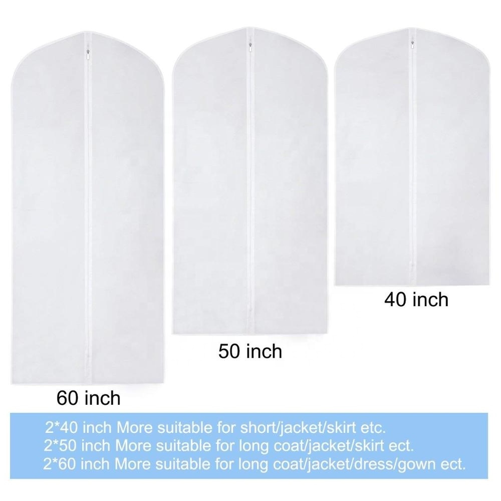 Clothes Dust Cover Dustproof Garment Cloth Storage Waterproof Suit Coat Garment Dress bag Hanging Organizer Wardrobe