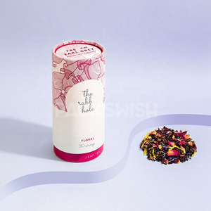 Food Grade Cardboard Cylinder Container For Tea Round Box Packaging Tea Cans Paper Tube Canister for Food Packaging