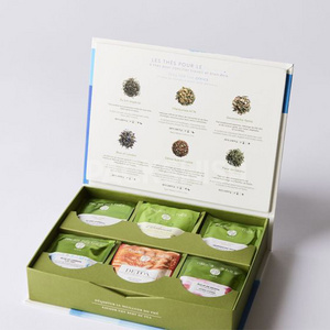 Selection Premium Tea Bag Set Magnetic Closure Gift Box Gourmet Organic Loose Leaf Tea Gift Set Packaging Gift Box