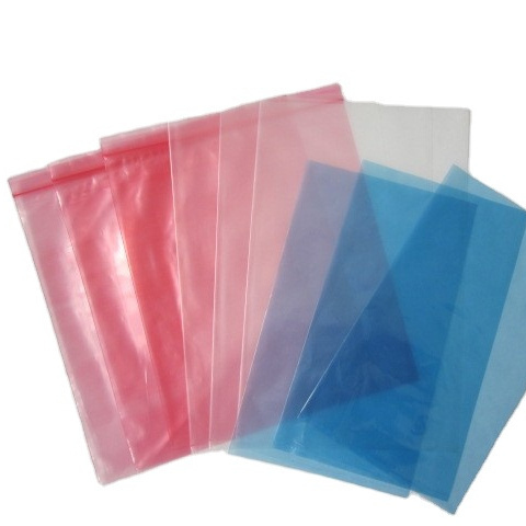 Pink Static Shielding Packaging Size Customized and Zipper Lock Anti Static Bag