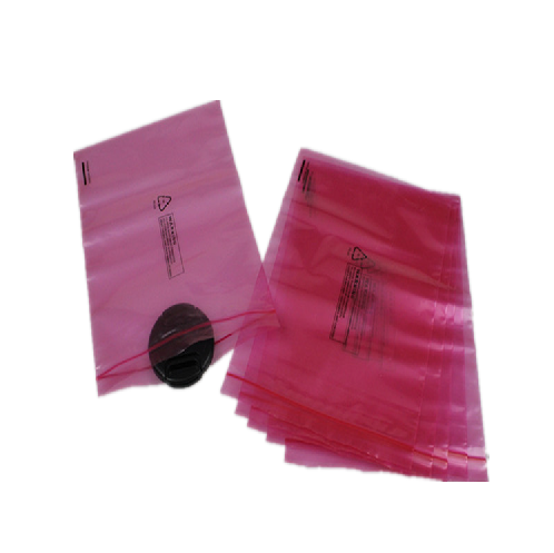 Pink Static Shielding Packaging Size Customized and Zipper Lock Anti Static Bag