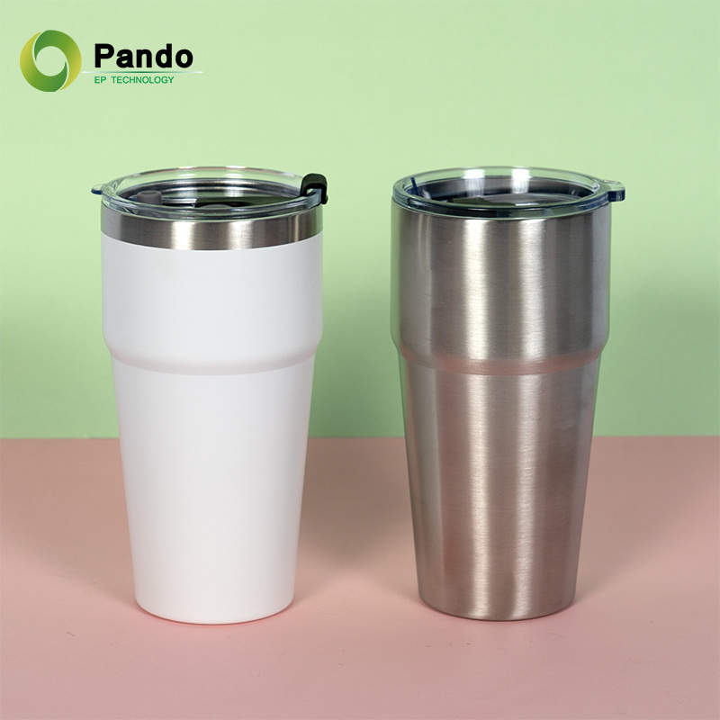 Stainless Steel Vacuum Insulated Coffee Mugs 20oz Drinking Cooler Double Wall Tumbler Cups With Lids