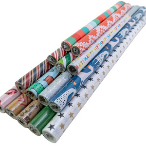 Hot Sale Small Roll Gift Birthday Cute Cartoon Festive Christmas Printing Gift Color Wrapping Paper