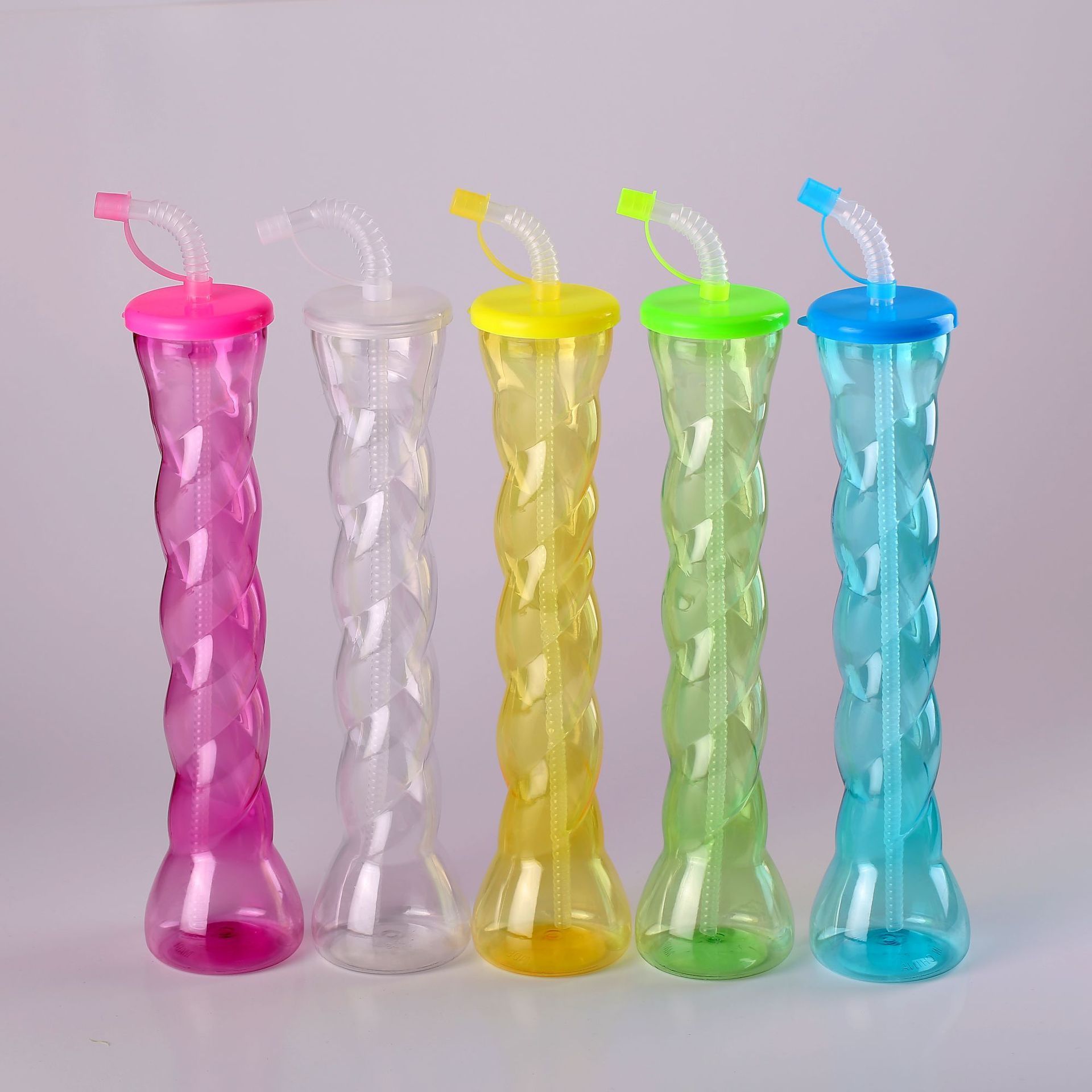 Factory Direct New Fashion Modern Simple Plastic Cup Twist Gourd Creative Goblet Party Cold Giant Yard Cup