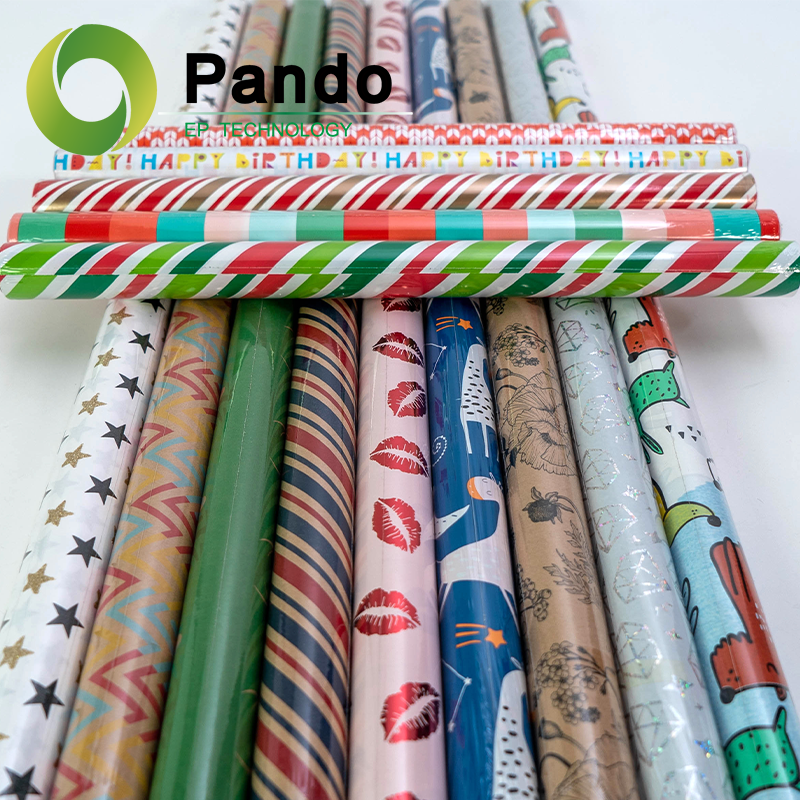 Hot Sale Small Roll Gift Birthday Cute Cartoon Festive Christmas Printing Gift Color Wrapping Paper