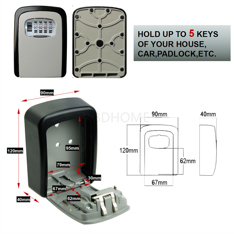 Fast delivery Wall Mounted safe Storage Hide Sigma digital Combination key security lock box