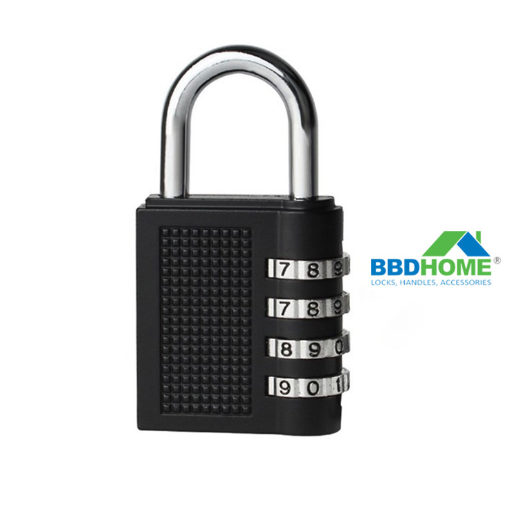 China Factory Wholesale Zinc Alloy Four Digits Code Travel Combination Padlock For Suitcase Luggage PadLock