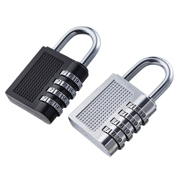 China Factory Wholesale Zinc Alloy Four Digits Code Travel Combination Padlock For Suitcase Luggage PadLock