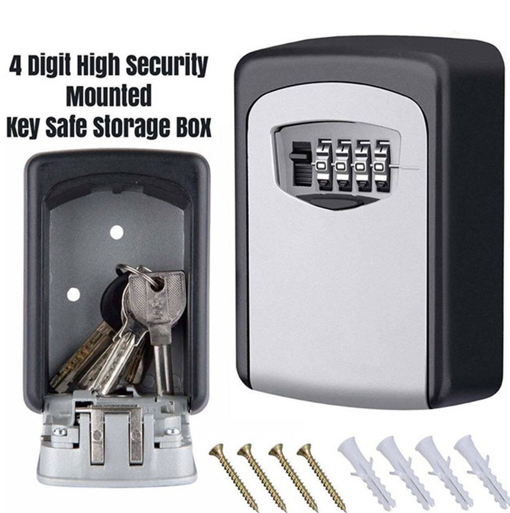 BBDHOME Custom Combination Lockbox with Code for House Key Storage, Combo Door Locker Key Lock Box