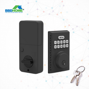 BBDHOME Keyless Entry Door Lock Electronic Keypad Deadbolt Lock Electronic Keypad Deadbolt with Keys